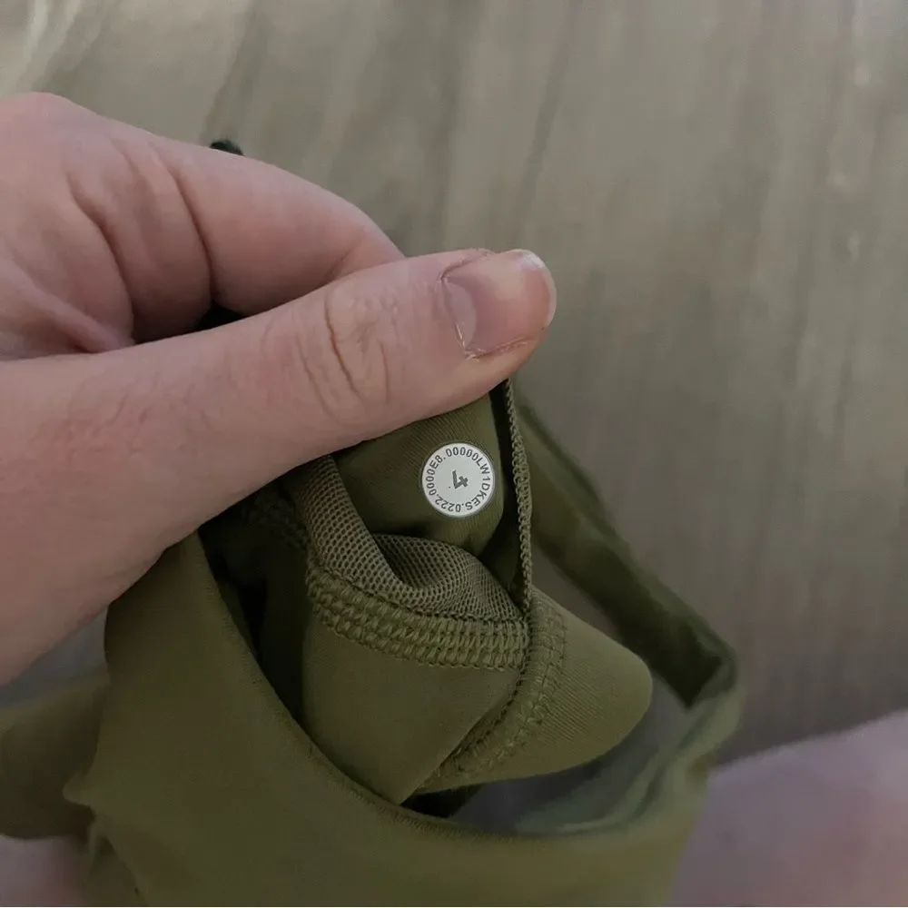 lululemon align high neck tank bronze green size 4
